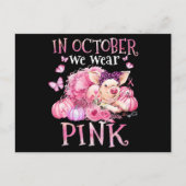 In oktober Draag we roze reukstofblaaskanker A Briefkaart (Voorkant)