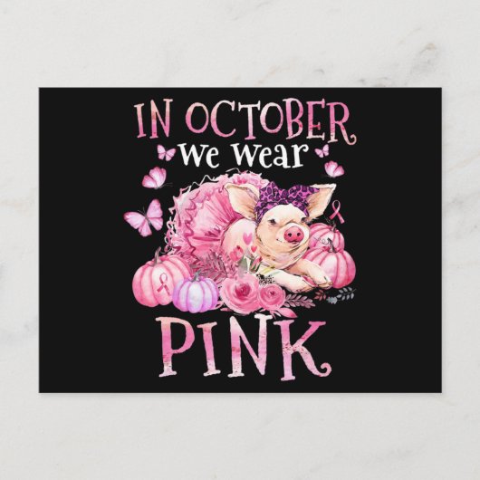 In oktober Draag we roze reukstofblaaskanker A Briefkaart (Voorkant)