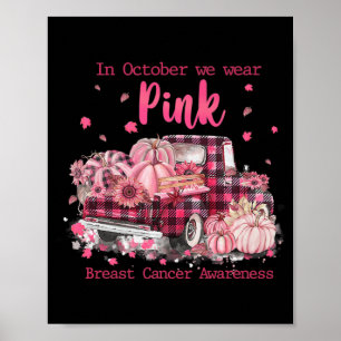 In oktober Draag we roze Ri Poster