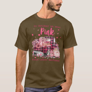 In oktober Draag we roze Ri T-shirt