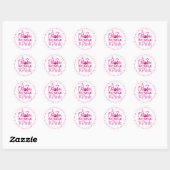 In oktober Draag we roze Ronde Sticker (Vel)