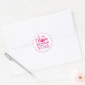 In oktober Draag we roze Ronde Sticker (Envelop)