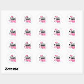 In oktober Draag we roze Ronde Sticker (Vel)
