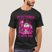 In oktober Draag we roze schoolbus borstkanker A T-shirt (Voorkant)
