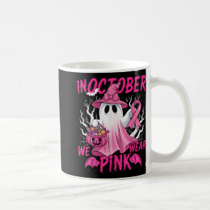 In oktober Draag we roze Shirt borstkankerwaren Koffiemok