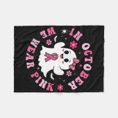 In oktober Draag we roze Shirt spookborstkanker Fleece Deken (Voorkant (Horizontaal))