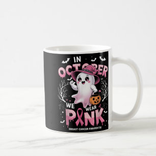 In oktober Draag we roze Shirt spookborstkanker Koffiemok