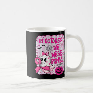 In oktober Draag we roze Shirt spookborstkanker Koffiemok