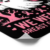 In oktober Draag we roze Shirt spookborstkanker Poster (Hoek)
