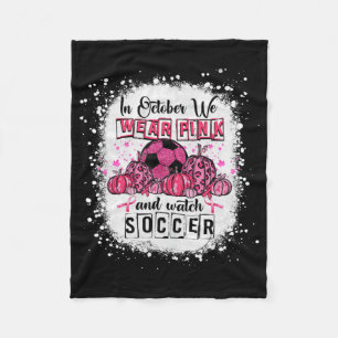In oktober draag we roze Soccer Breast Cancer AWar Fleece Deken