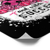 In oktober draag we roze Soccer Breast Cancer AWar Poster (Hoek)