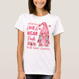 In oktober Draag we roze spoelkanker T-shirt