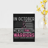 In oktober Draag we roze stakingen tegen bosbrande Kaart (Gele Bloem)