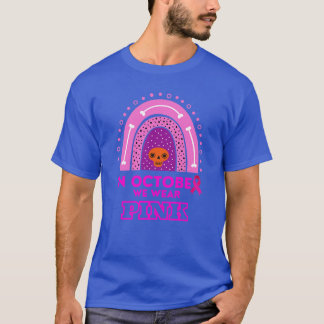 In oktober Draag we roze suikerschedel T-shirt