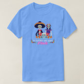 In oktober Draag we roze suikerschedel T-shirt (Design voorkant)