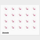 In oktober draag we roze T Ronde Sticker (Vel)