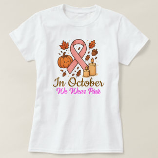 In oktober Draag we roze T-shirt