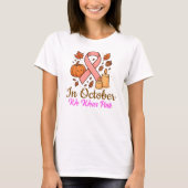 In oktober Draag we roze T-shirt (Voorkant)