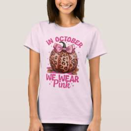 In oktober Draag we roze T-shirt