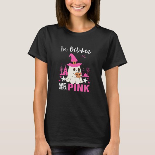 In oktober Draag we roze T-shirt (Voorkant)