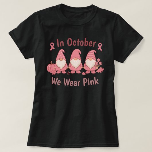 In oktober Draag we roze T-shirt (Design voorkant)