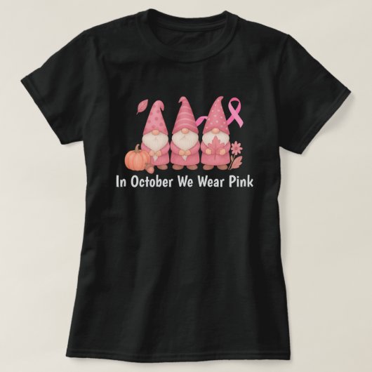 In oktober Draag we roze T-shirt (Design voorkant)