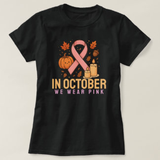 In oktober Draag we roze T-shirt