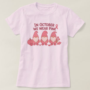 In oktober Draag we roze T-shirt