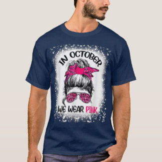 In oktober Draag we roze T-shirt