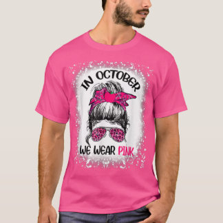 In oktober Draag we roze T-shirt