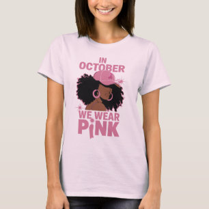 In oktober Draag we roze T-shirt