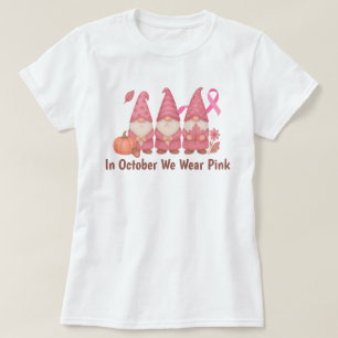 In oktober Draag we roze T-shirt