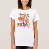 In oktober Draag we roze T-shirt (Voorkant)