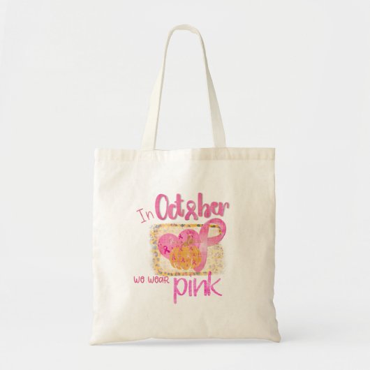 In oktober Draag we roze Tote Bag (Voorkant)