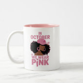 In oktober Draag we roze Tweekleurige Koffiemok (Links)