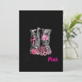 In oktober Draag we roze veteranenborst-kanker Save The Date (Staand voorkant)