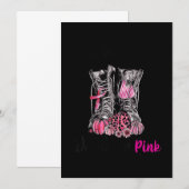 In oktober Draag we roze veteranenborst-kanker Save The Date (Voorkant / Achterkant)