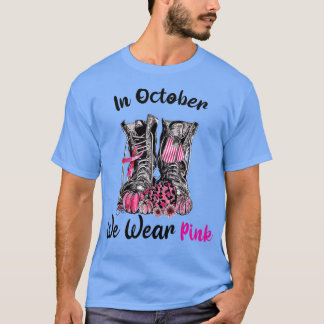 In oktober Draag we roze veteranenborst-kanker T-shirt