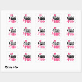 In oktober Draag we roze Vierkante Sticker (Vel)