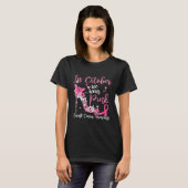 In oktober draag we roze vlinders borst t-shirt (Voorkant volledig)