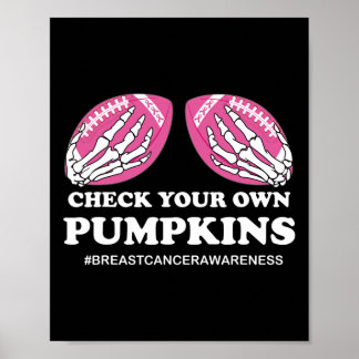 In oktober Draag we Roze Voetbal Borstkanker Bewus Poster