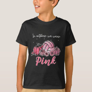 In oktober Draag we Roze Volleybal Borstkanker A T-shirt