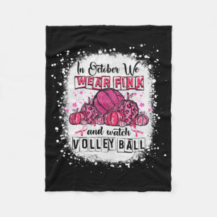 In oktober draag we roze volleybalborstkanker A Fleece Deken