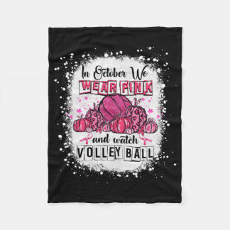 In oktober draag we roze volleybalborstkanker A Fleece Deken