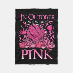 In oktober Draag we roze volleybalborstkanker A Fleece Deken