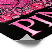 In oktober Draag we roze volleybalborstkanker A Poster (Hoek)