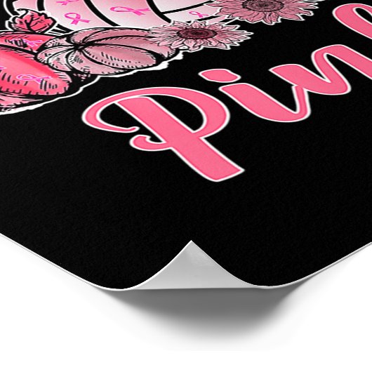 In oktober Draag we roze volleybalborstkanker A Poster (Hoek)