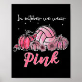 In oktober Draag we roze volleybalborstkanker A Poster (Voorkant)