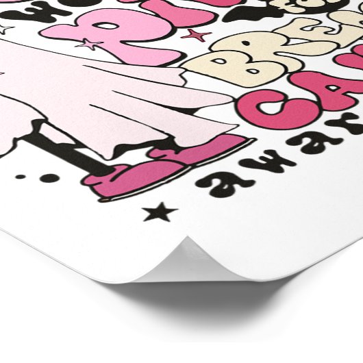 In oktober Draag we roze voor borstkanker. Poster (Hoek)