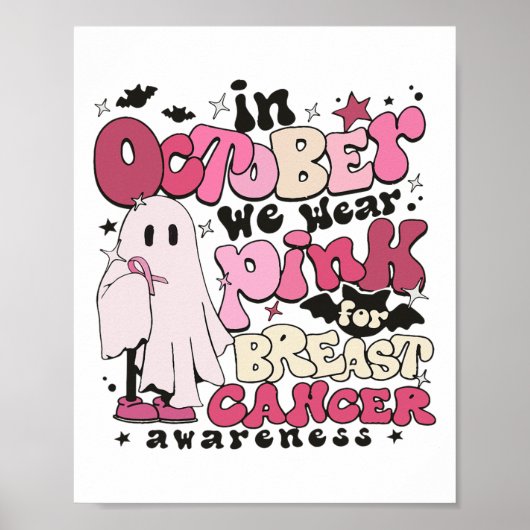 In oktober Draag we roze voor borstkanker. Poster (Voorkant)